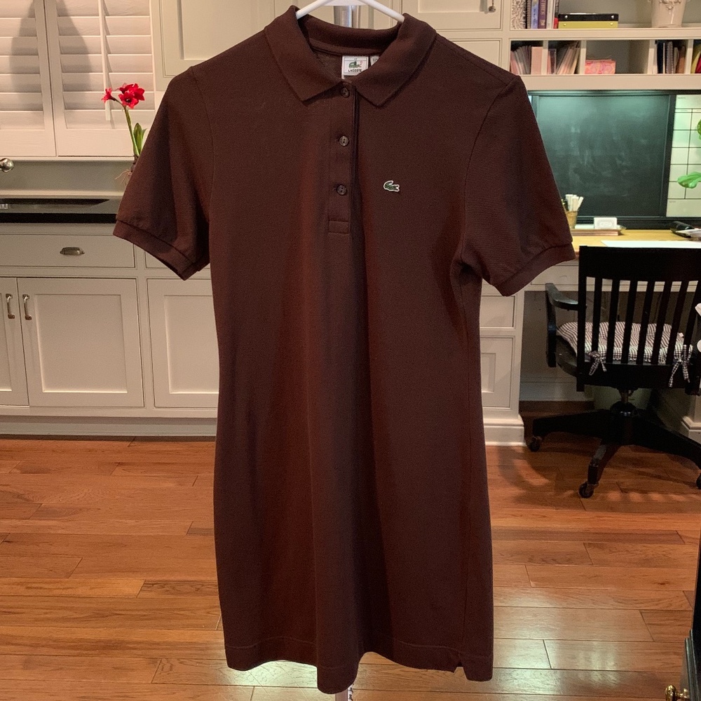 Lacoste Pique Polo Brown Dress